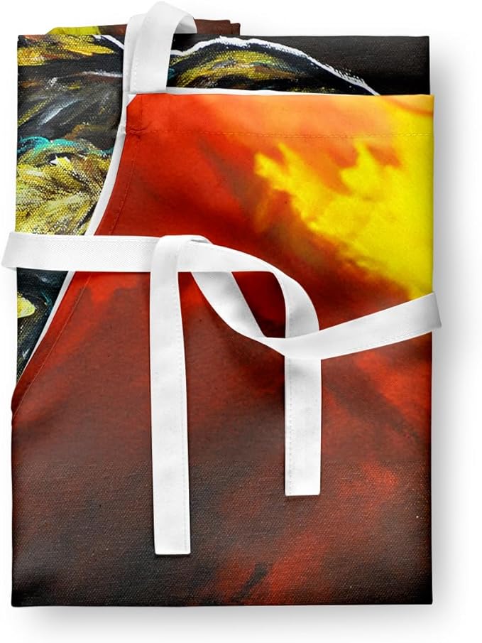 Caroline's Treasures Bumblebee Fish Apron Cooking Kitchen Server Baking Crafts Gardening for Adult Women Men, Unisex, Large, Multicolor