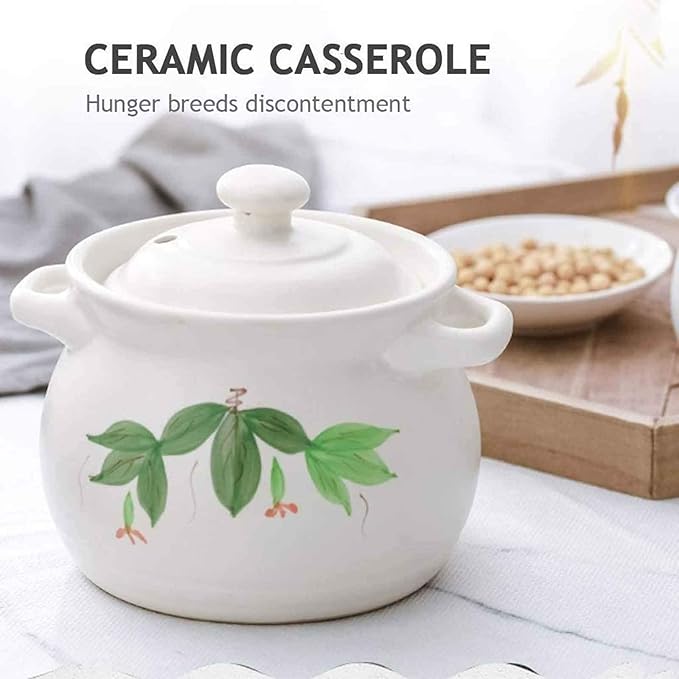 Casserole Cookware Casserole Dish With Lid Clay Pots For Cooking Cooking Pot Fire Fire High Temperature Gas Small Cup Pot Cooker Pot Anti-scalding Full Glaze Cover Home Kitchen