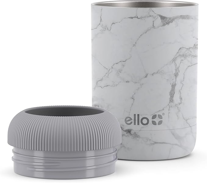 Ello Stainless Steel Insulated Can Cooler | Keeps 12oz, 16oz, Slim Cans, and Glass Bottles Cold | Metal Drink Holder Perfect for Beer, Soda, and Hard Seltzer