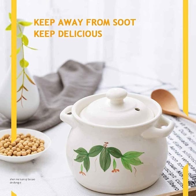 Casserole Cookware Casserole Dish With Lid Clay Pots For Cooking Cooking Pot Fire Fire High Temperature Gas Small Cup Pot Cooker Pot Anti-scalding Full Glaze Cover Home Kitchen
