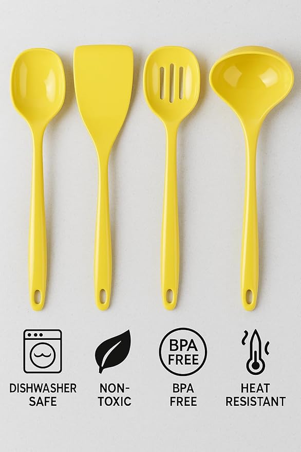 Calypso Basics by Reston Lloyd Melamine Utensil Set, 4-Piece, Plum (81502)