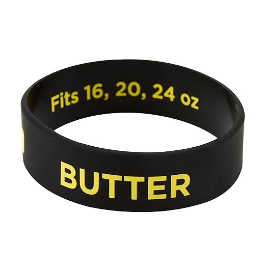 Restaurantware Silicone Squeeze Bottle Band 10 Count 2.75 Inch Dishwasher Safe Condiment Identification Band, Butter Black Non-Slip Label Band for Condiment Labeling at Restaurants, Food Trucks