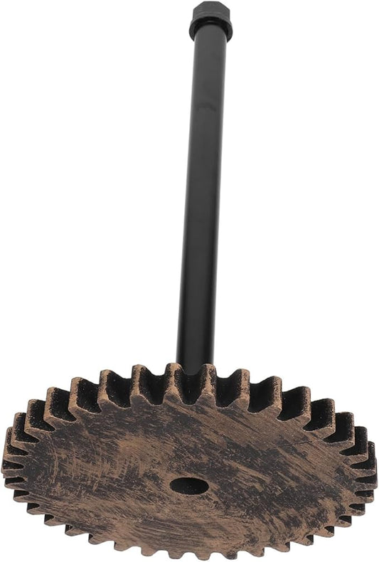 Mipcase Industrial Pipe Paper Towel Holder Rustic Freestanding Design for Kitchen Bathroom Vintage Cast Iron Stand Space-Saving Countertop Rack for Paper Towels