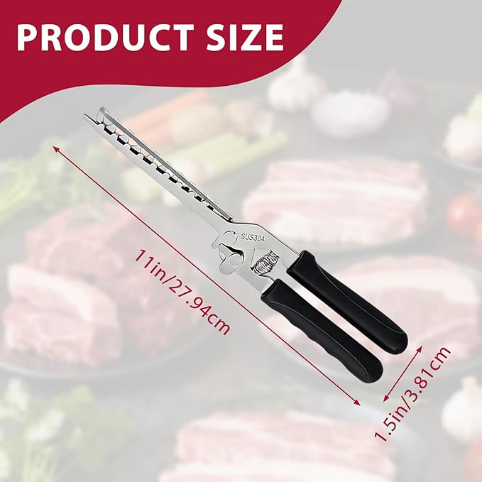 Rib Membrane Removal Tool - High Duty Premium Stainless Steel BBQ Prep Kit for Effortless Grilling, Membrane Remover for Ribs