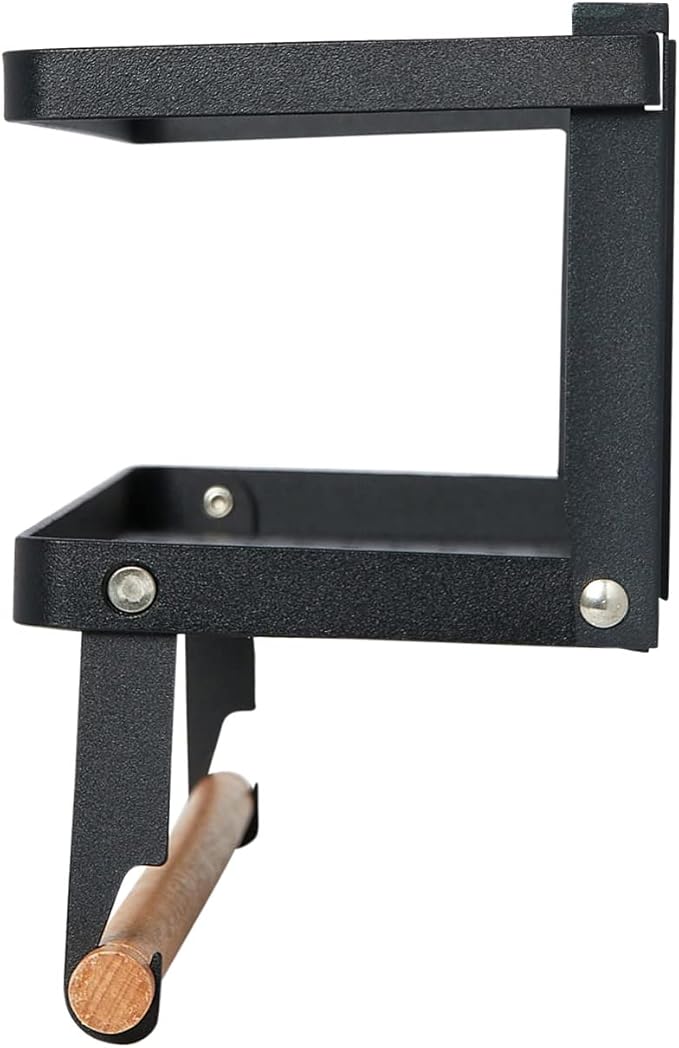 Household Essentials Metal Magnetic Spice Rack with Paper Towel Holder, Black