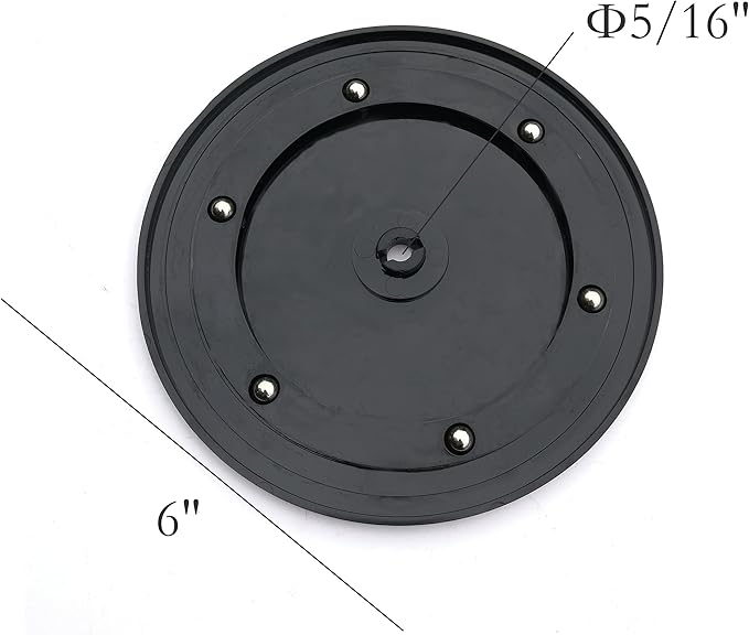 FixtureDisplays® 6" Black Plastic Spinner Lazy Susan Turntable Organizer for Spice Rack Table Cake Kitchen Pantry Decorating 16975-NEW-NF