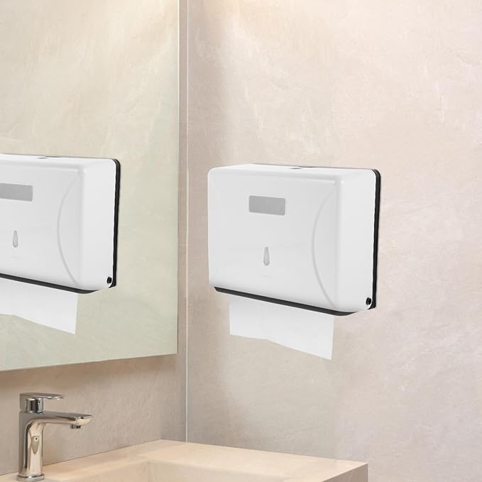 CANIGHT Touchless Wall-Mounted Tissue Dispenser No Drilling Design for Bathrooms Kitchens and Offices Space-Saving and Easy to Use Paper Towel Holder for Home and Commercial Use