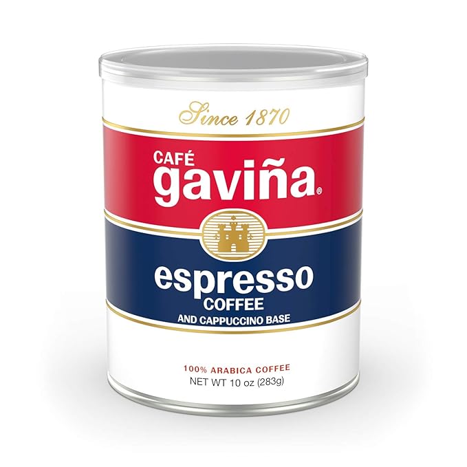 Café Gaviña Ground Espresso Coffee, Bold Dark Roast, 100% Arabica, 10 oz Can