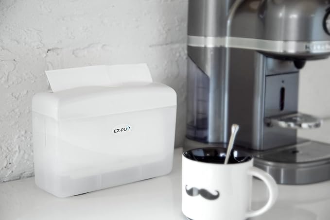 EZ-Pull Countertop SLIMFOLD Hand Towel Dispenser for Kitchen/Bathroom/Office/RV/Airbnb(Only Works with SLIMFOLD Paper), White 4600-EZ, EZbrnd 9" x 3.5" x 6"
