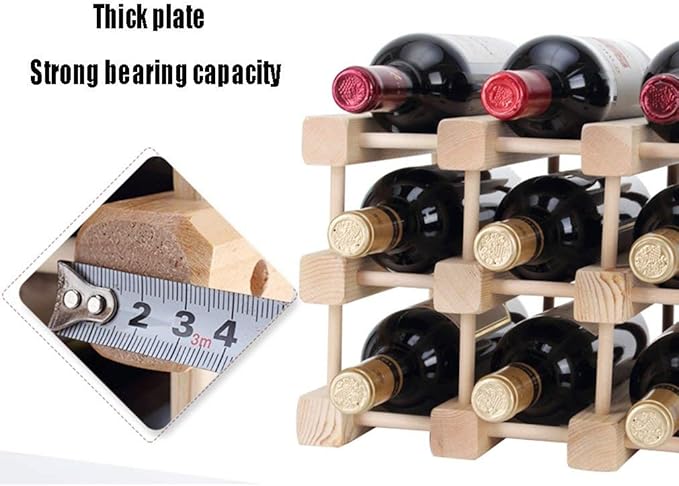Modular DIY Wine Rack Wooden Countertop Wine Bottle Holder l for Kitchen Or Home Bar Very Sturdy —l and Compact (Color : #1)