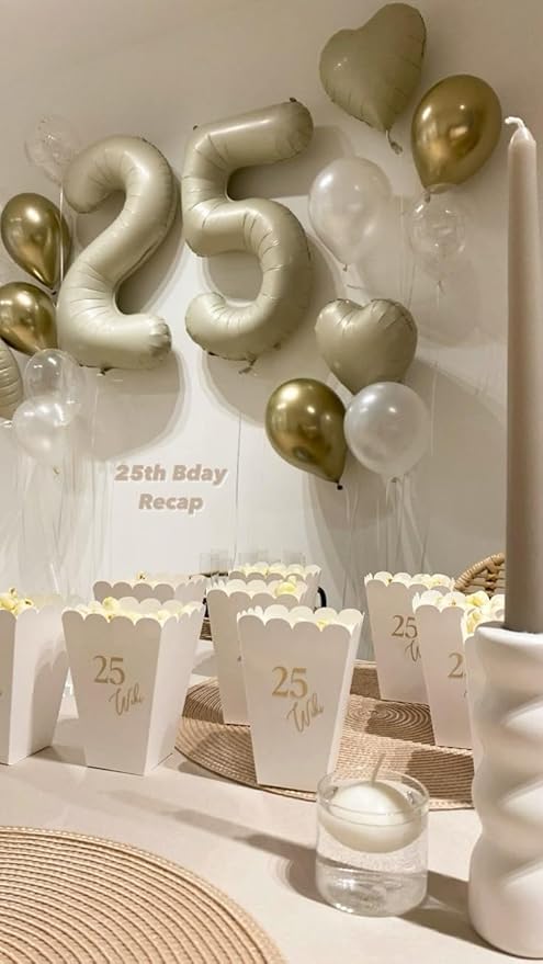 Balloons 15 Numbers 40 Inch 15th Birthday Decorations for 1 5 15 51, Cream Big Foil Number Balloons for Wedding Store Anniversary Party Supplies