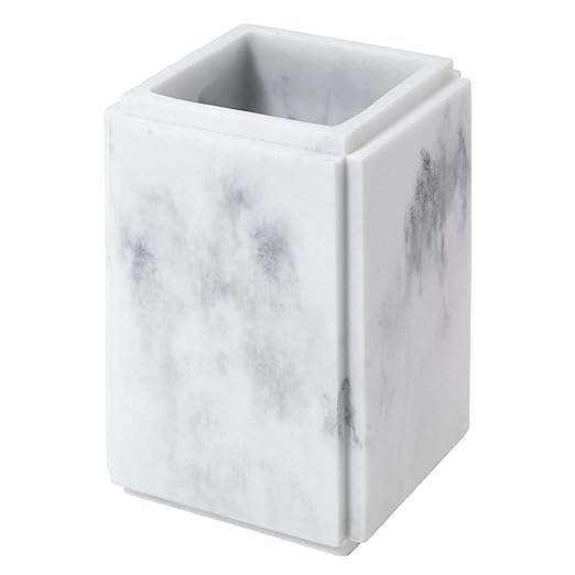 Avanti Linens - Tumbler, Resin Countertop Decor, Marble Inspired Bathroom Accessories (Catania Collection)
