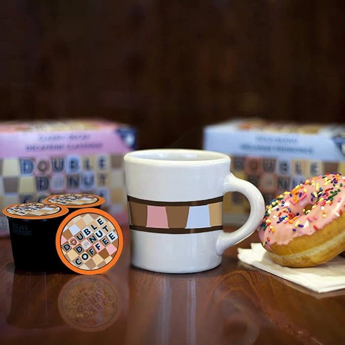 Double Donut Coffee Pumpkin Spice Coffee Pods, Single Serve for Keurig K-Cup Machines, Medium Roast, 48 Count