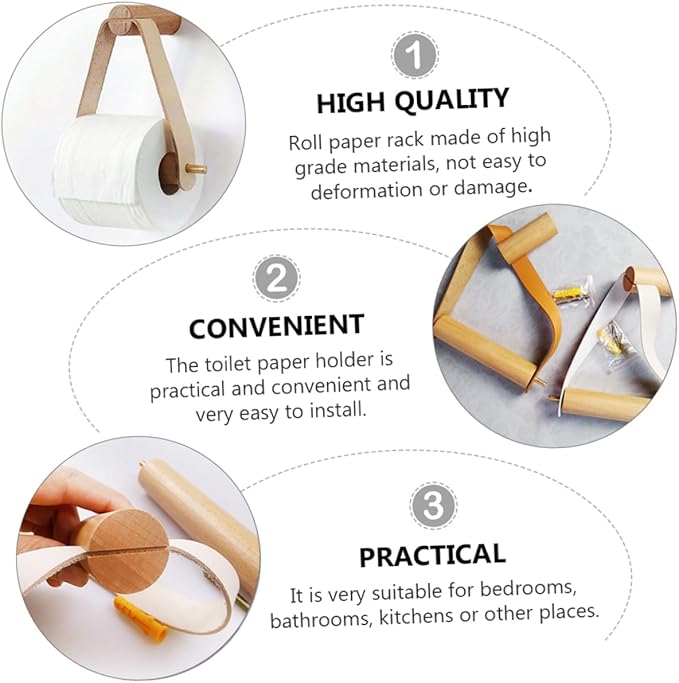 HOMSFOU 3pcs Multi-Functional Paper Towel Holder for Kitchen and Bathroom Space-Saving Design Construction Easy to Install and Portable for Home and Commercial Use