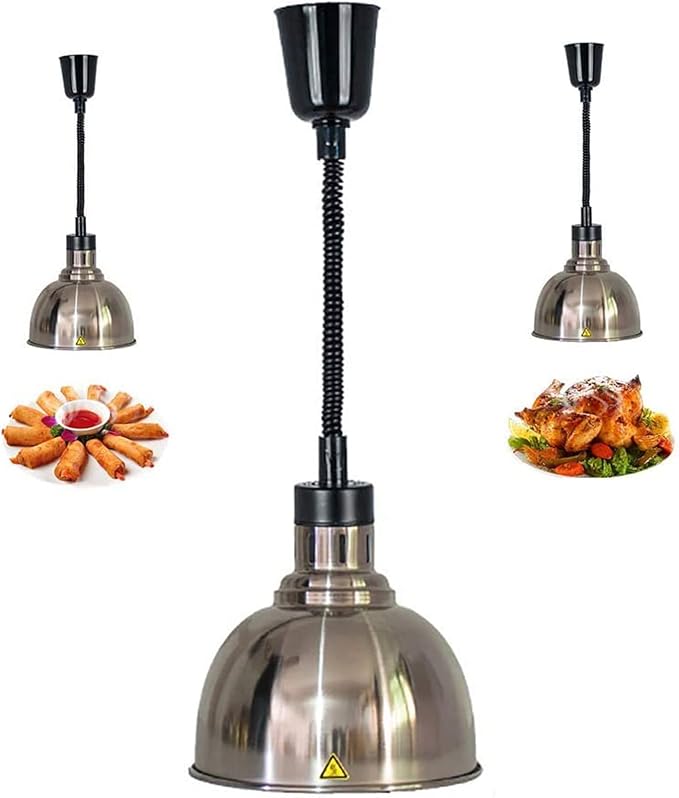 Commercial food heating lamp, hanging food heat preservation lamp, suitable for buffet professional kitchen heating equipment, suitable for buffet food court restaurants, restaurant equipment (Br