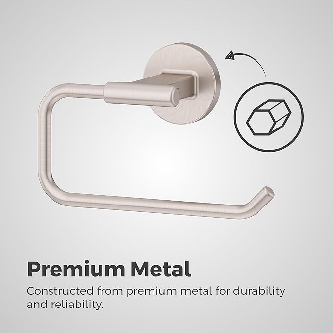 Pfister Capistrano Towel Ring, Hand Towel Holder for Bathroom, Wall-Mounted, Screw-in, Spot Defense Brushed Nickel Finish, BRBCSO0GS