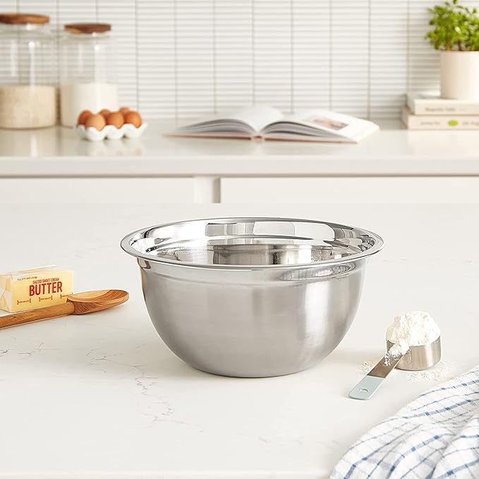 YBM HOME Deep Professional Quality Stainless Steel Mixing Bowl For Serving, Mixing Cooking and or Baking, 1171