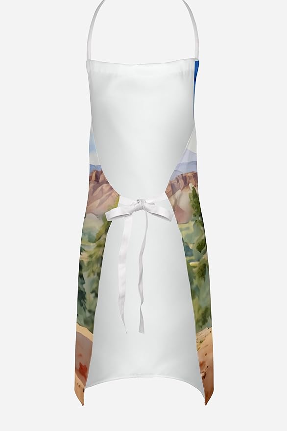 Caroline's Treasures Maltese Cowboy Welcome Apron Cooking Kitchen Server Baking Crafts Gardening for Adult Women Men, Unisex, Large, Multicolor