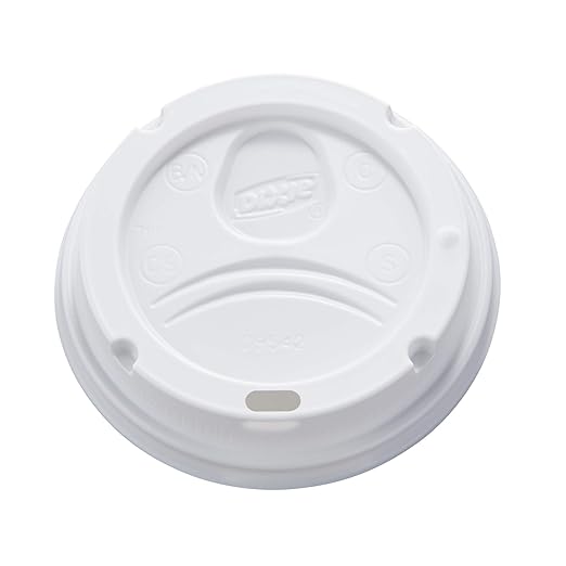 Georgia-Pacific Dixie 10-20 oz. Dome Hot Coffee Cup Lid by GP PRO (Georgia-Pacific), White, 9542500DX, (Pack of 10, 500 Count Total)