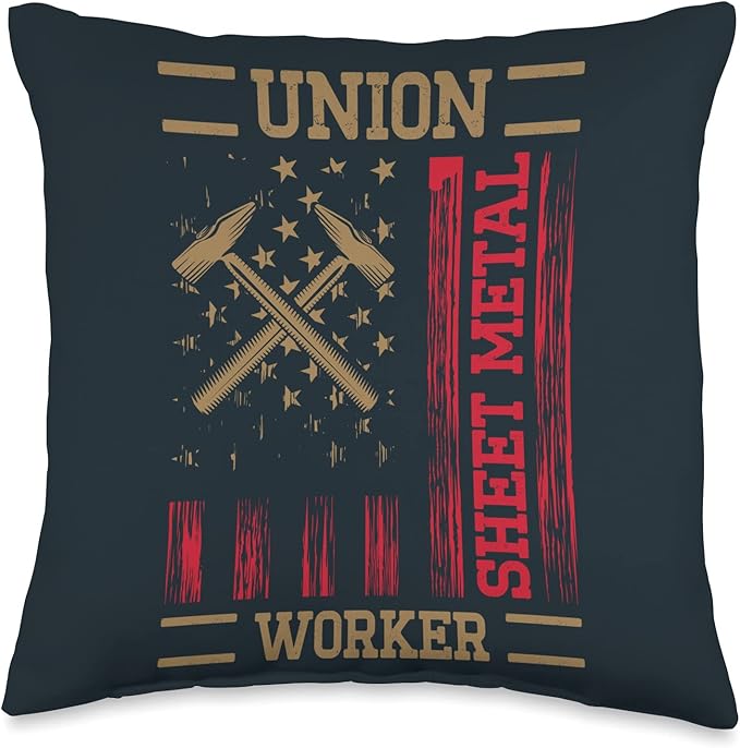 Journeyman Sheet Metal Worker Union Sheet Metal Worker Throw Pillow