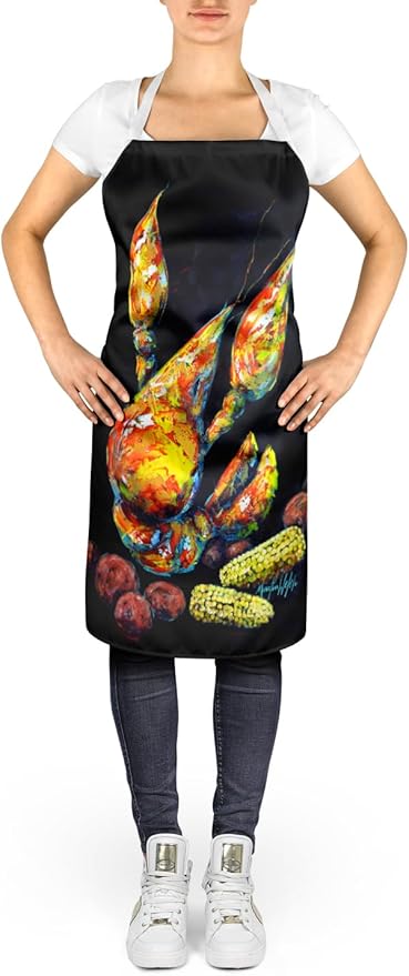 Caroline's Treasures Crawfish Boiling Pot Apron Cooking Kitchen Server Baking Crafts Gardening for Adult Women Men, Unisex, Large, Multicolor