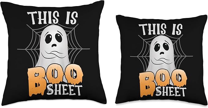 This Is Boo Sheet Ghost Halloween Costume Throw Pillow