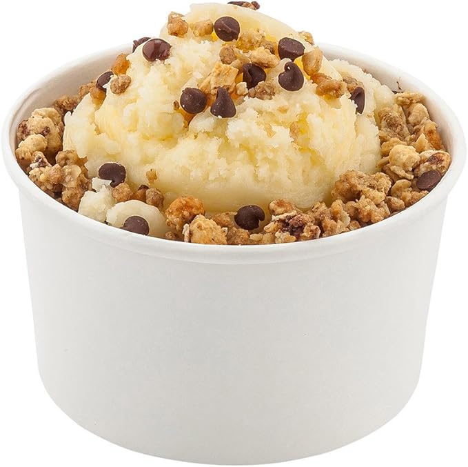 Coppetta 12-Ounce Dessert Cups, 50 Disposable Ice Cream Cups - Lids Sold Separately, Sturdy, White Paper Frozen Yogurt Bowls, For Hot And Cold Foods, Perfect For Gelato Or Mousse - Restaurantware