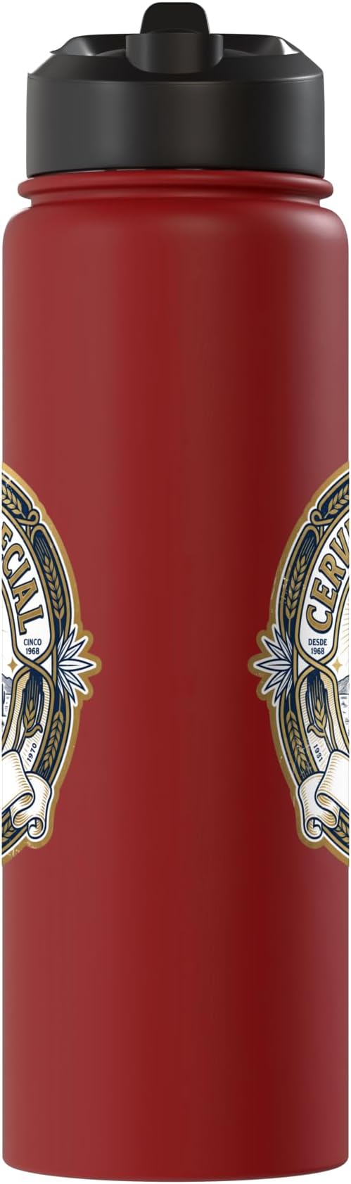 Beer Label Cerveza Cinco De Mayo Drinking Team Stainless Steel Insulated Water Bottle