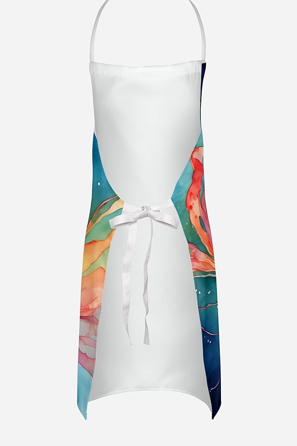 Caroline's Treasures Jellyfish Apron Cooking Kitchen Server Baking Crafts Gardening for Adult Women Men, Unisex, Large, Multicolor