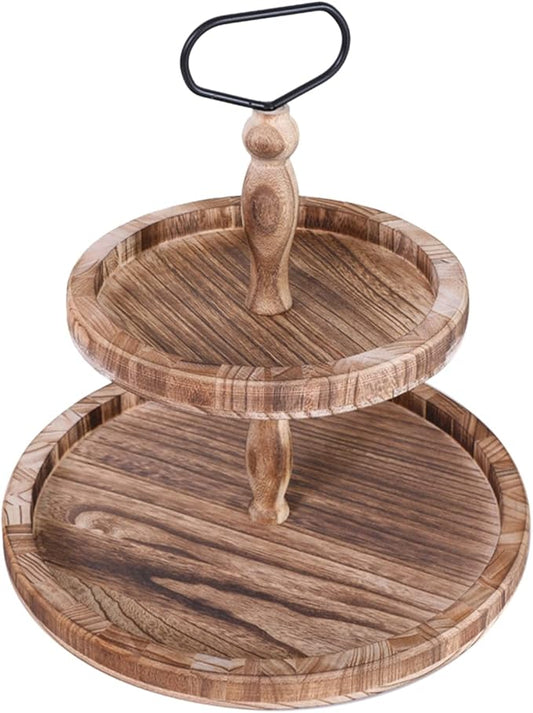 Countertop Fruit and Vegetable Basket Bowl Party Dining Room Table Tea Home Multifunction Decorative Organizer Breakfast for Kitchen Countertop Two Tier Tray Table Centerpieces (Color : 1) (1)