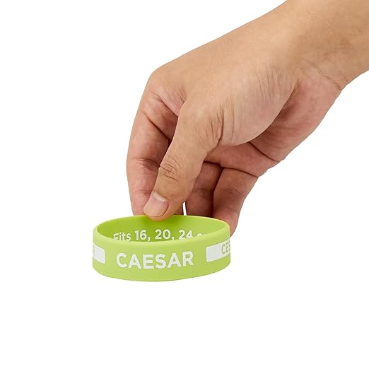 Restaurantware Silicone Squeeze Bottle Band 10 Count 2.75 Inch Dishwasher Safe Condiment Identification Band, Caesar Green Non-Slip Label Band for Condiment Labeling at Restaurants, Food Trucks