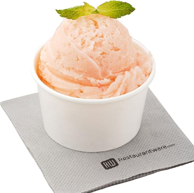 Coppetta 5-Ounce Dessert Cups, 200 Disposable Ice Cream Cups - Lids Sold Separately, Sturdy, White Paper Frozen Yogurt Bowls, For Hot And Cold Foods, Perfect For Gelato Or Mousse - Restaurantware
