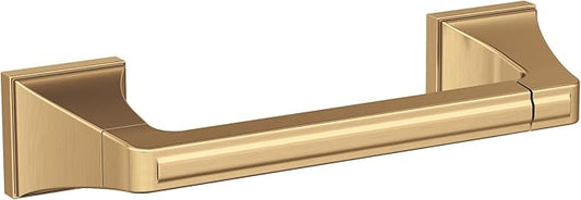 Amerock BH36021CZ | Champagne Bronze Pivoting Double Post Toilet Paper Holder | 8-13/16 in. (224 mm) Toilet Tissue Holder | Mulholland | Bath Tissue Holder | Bathroom Hardware | Bath Accessories