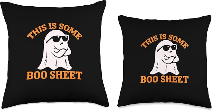 Funny Halloween Boo Ghost Costume - This is Some Boo Sheet Throw Pillow