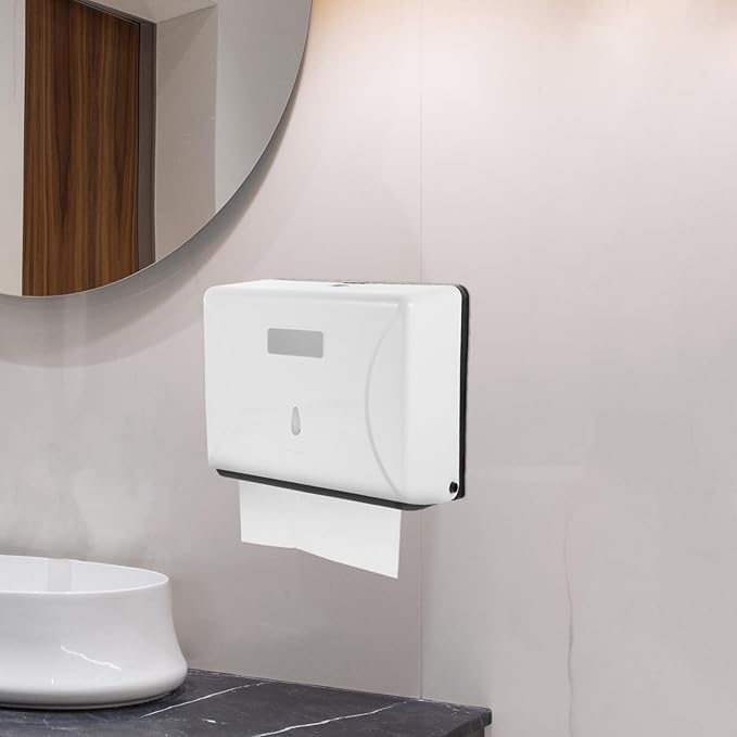 CANIGHT Touchless Wall-Mounted Tissue Dispenser No Drilling Design for Bathrooms Kitchens and Offices Space-Saving and Easy to Use Paper Towel Holder for Home and Commercial Use