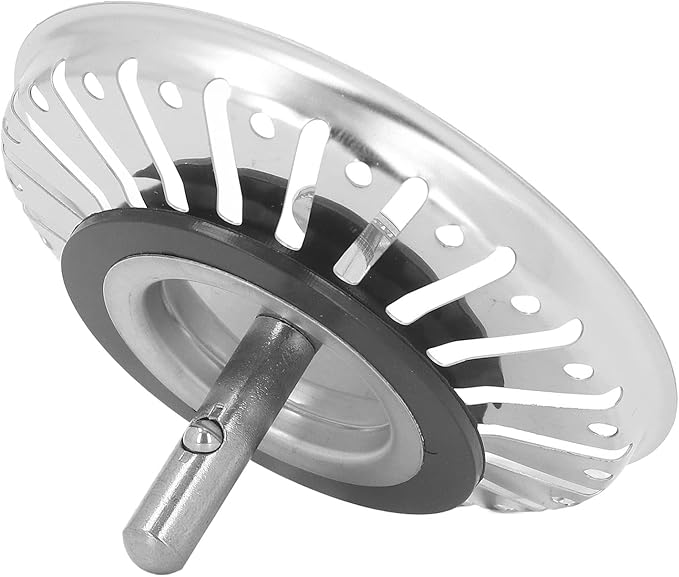 ZJchao Drain Strainer, Kitchen Drain Strainer, Rubber Stainless Steel, Thickening Basket for Standard Drains