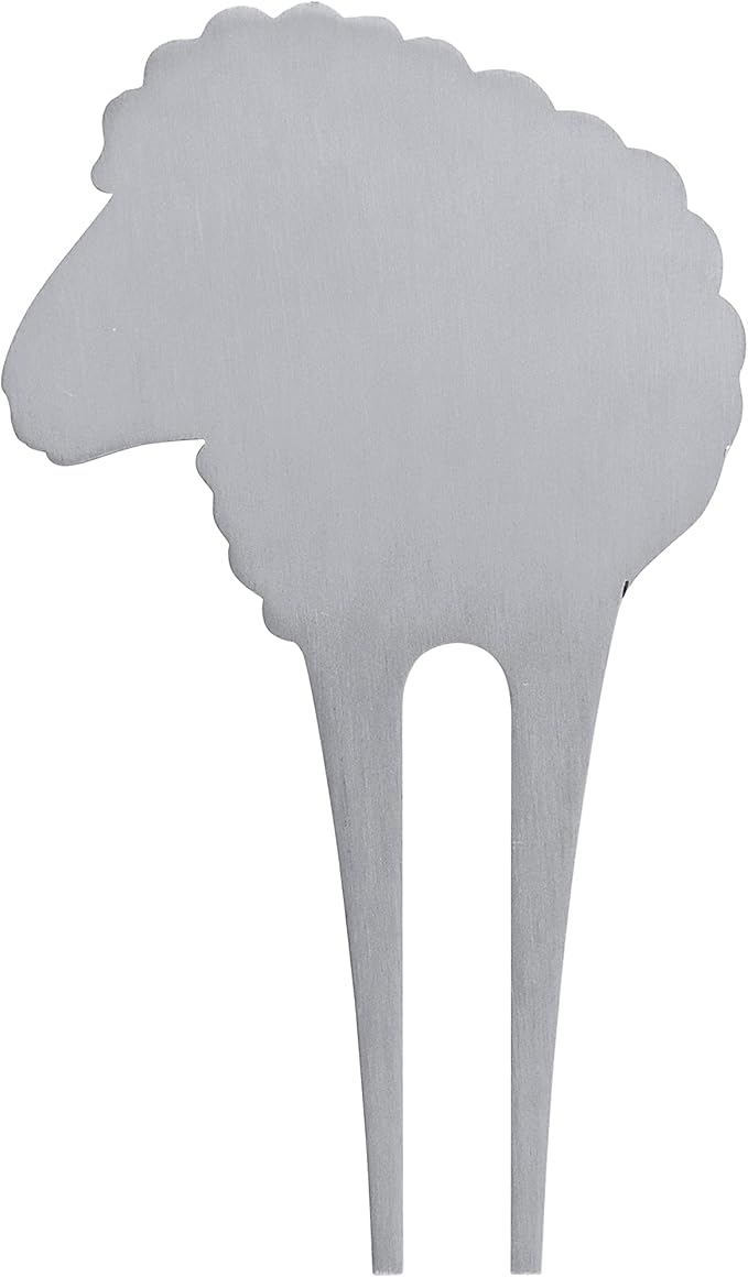 Swissmar CP119 Cheese Marker Sheep, Stainless Steel, 8.5 cm x 4.5 cm, Decorative Cheese Forks/Labels/Cheese Picks, Dishwasher Safe