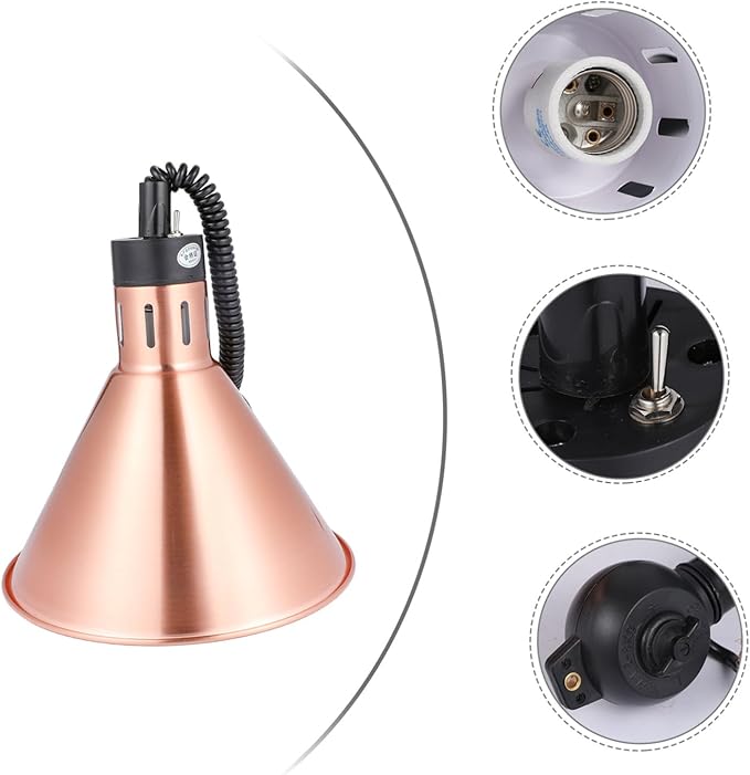 Ipetboom Adjustable Telescopic Food Warmer Lamp Hanging Buffet Heating Light for Restaurant Hotel Kitchen Canteen Metal Construction Height