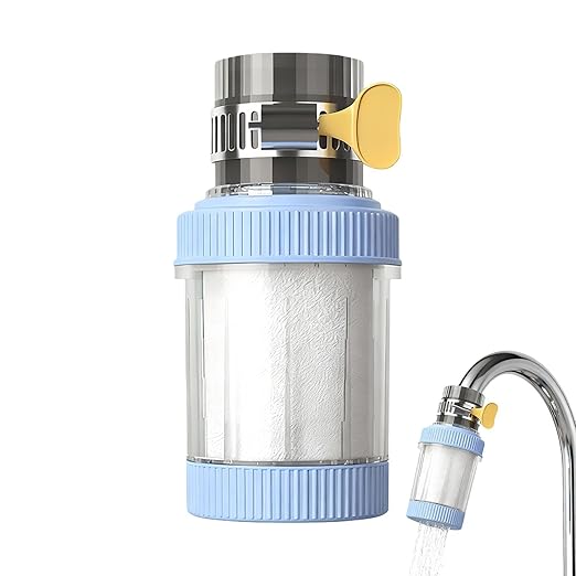 Faucet Filter, Filtration Softener, Bathroom Purifier with Firm Build, Kitchen Fixture with Solid Design, 3.23x1.77x1.77 inches Reliable Gear, Longtail Accessory for Office Sink Shower Home Apartment