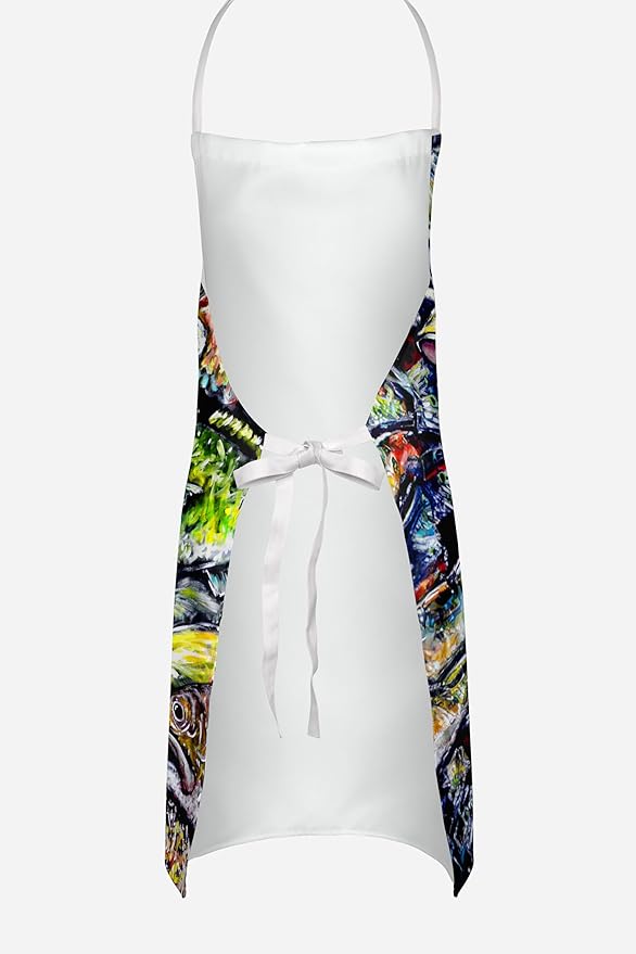 Caroline's Treasures Wanna Be Fishin Apron Cooking Kitchen Server Baking Crafts Gardening for Adult Women Men, Unisex, Large, Multicolor