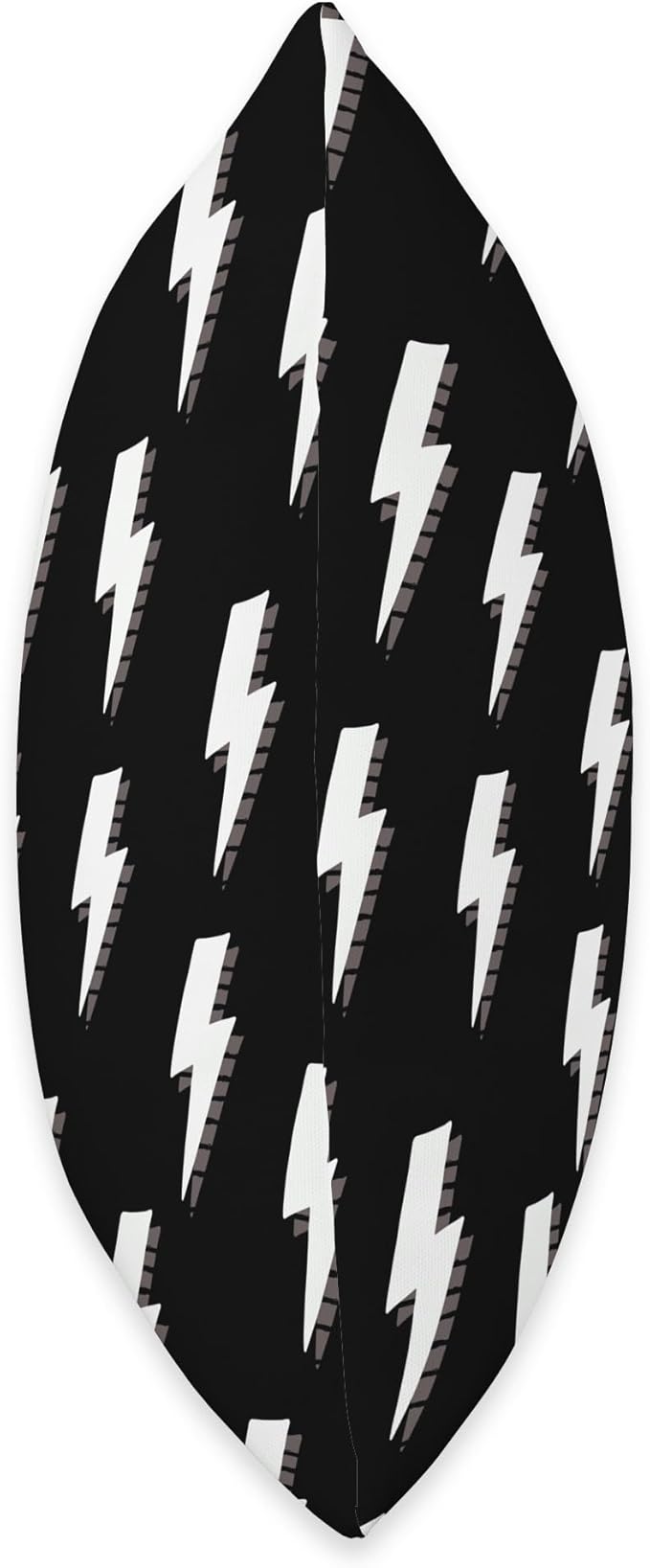 Black and White Lightning Bolt Pattern Cute Trendy Throw Pillow