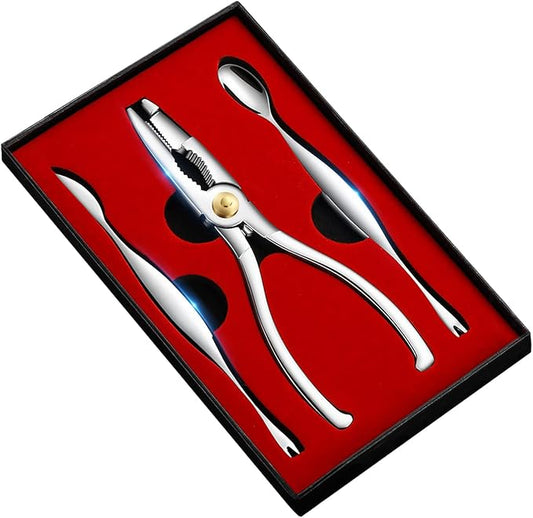 Seafood Tools （Exquisite 3-piece set) Lobster Crackers and crab crackers apply to lobster ，crab，crab legs，king crab legs，nut