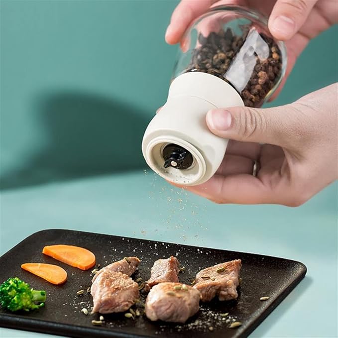 Pepper Mill Grinder Salt and Pepper Grinders Manual Pepper Grinder Portable pepper Mill Sea Salt Grinder Spice Shakers Kitchen Tools Accessories Cooking for Home, Barbecue, Party (Color : 1) (Brass )