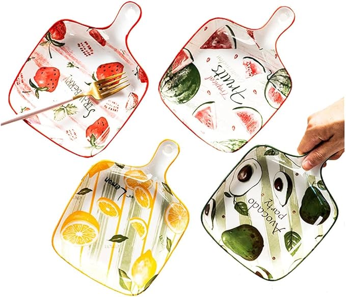 Dishes Ceramic bakeware Double Ear high Temperature Resistant Household bakeware Baking Kitchen Creative Oven Tableware (Color : H) (G)