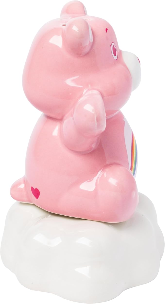 Silver Buffalo Care Bears 3d Ceramic Salt and Pepper Shaker Set Featuring Cheer Bear, 3.6” x 2.7” x 4.25”