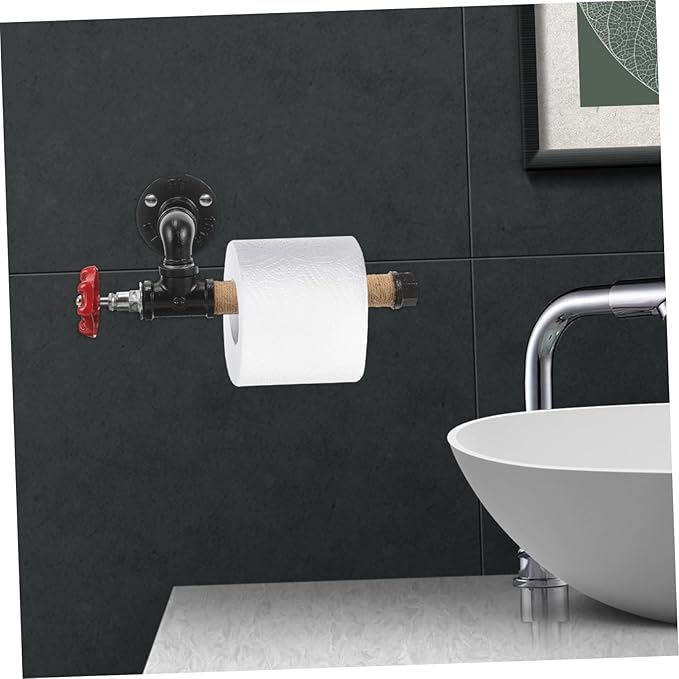 Operitacx 3pcs Wall-Mounted Paper Towel Holder Rustic Iron Construction Multi-Functional Towel Dispenser for Kitchen and Bathroom Storage