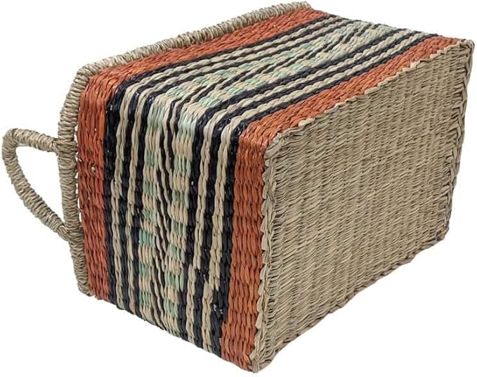 Ashland Multicolor Seagrass Tote Basket, Spring Home Decor