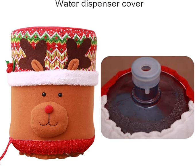 Acouto on Dispensers,Reusable Cover with Festive Design Reusable Dispenser Cover,Christmas Kitchen Decor,Festive,Holiday Dispenser Decoration,Cloth Co (180)
