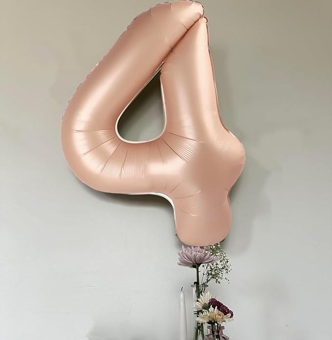Numbers Balloon 3, 40 Inch Large Light Brown Balloon for Three Year Old Birthday Decor, 3 13 30 31 Birthday Party Decorations for Wedding Supplies