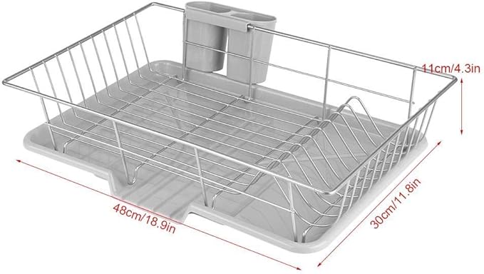 Dish Drainer Rack Dish Drying Tray Kitchen Utensils 48 x 30 x 11 cm